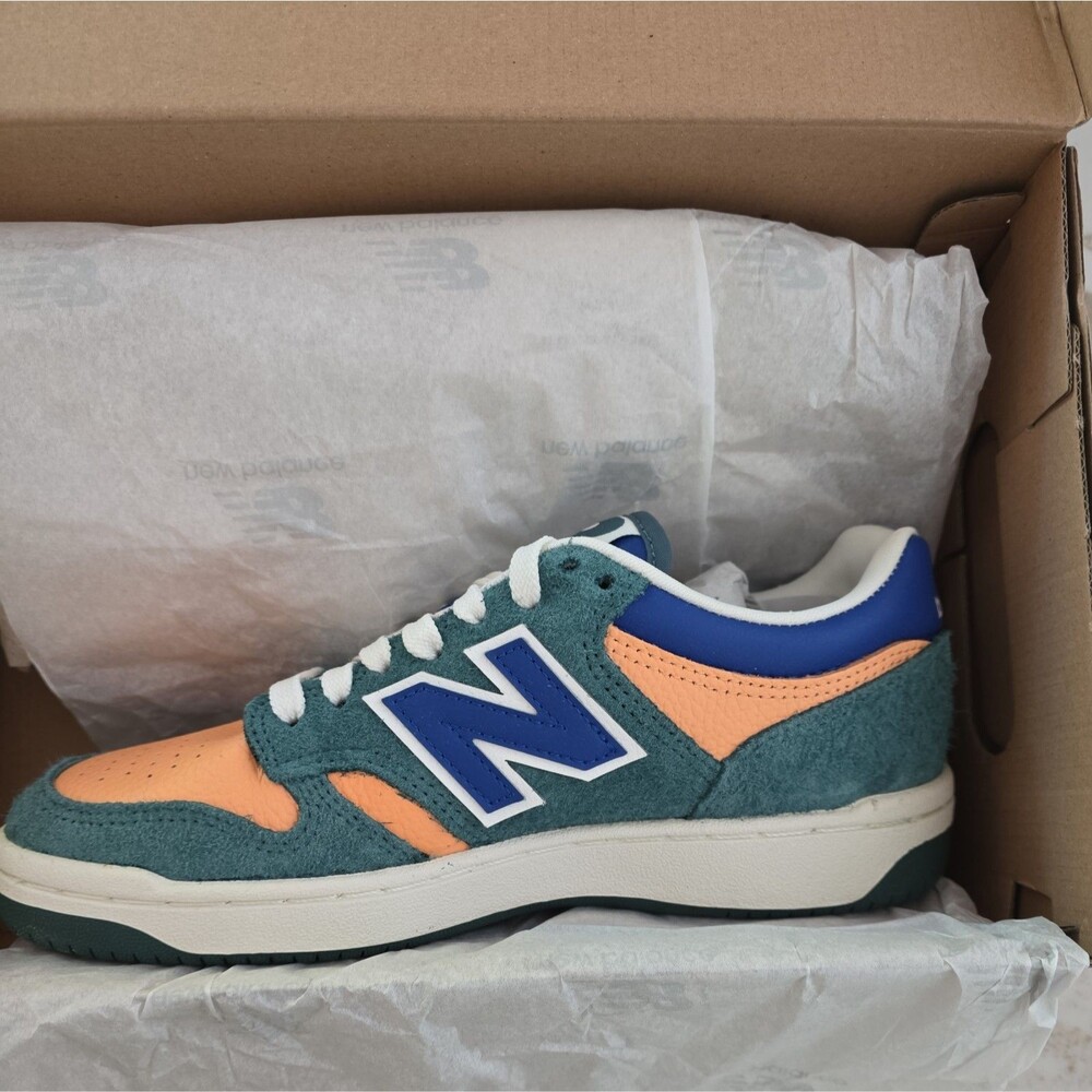 New Balance 480 Green Orange Blue GSB480GP Kids Size 6 womens 7.5